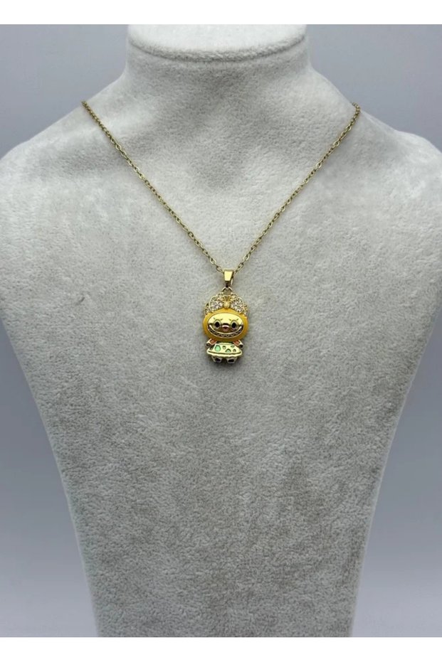 Steel gold labu necklace - 25-ctr341