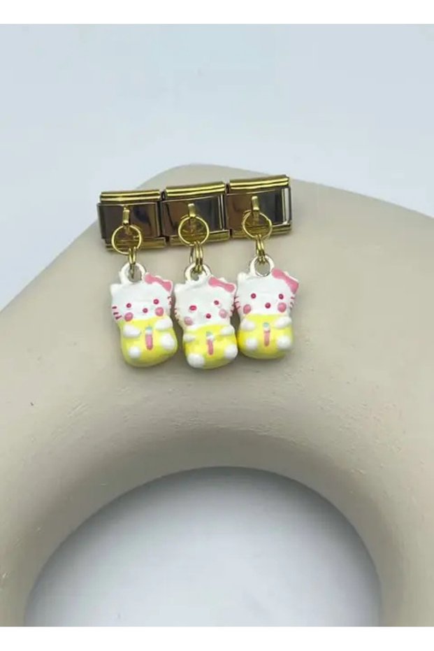Steel Gold Hi Kitty Nomi Charm - 25Crm40