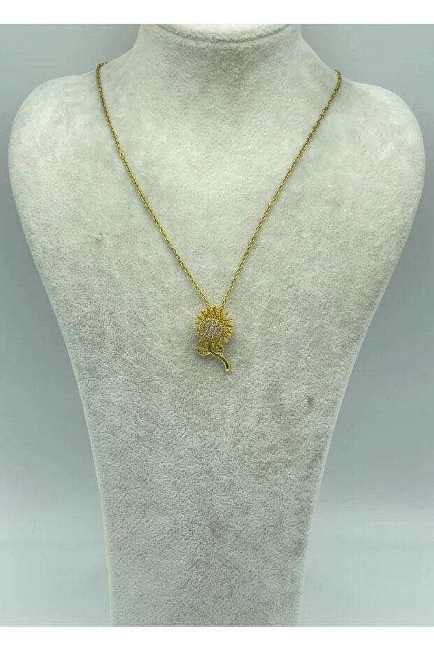 Steel gold rotating necklace - 25-ctr119