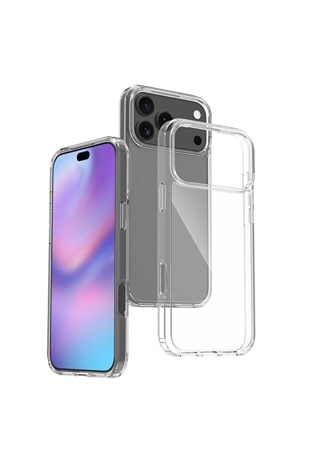 جراب حماية شفاف صلب لهاتف آيفون 17 برو TR-CC1002 - 2