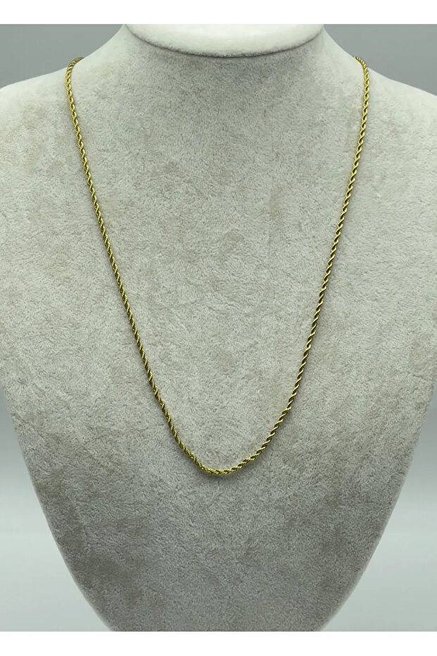 Steel Twisted Chain Necklace 45-60cm - 25Znc17