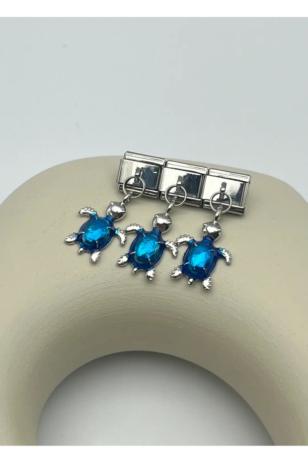 Steel Silver Turtle Dangle Nomi Charm - 25Crm80