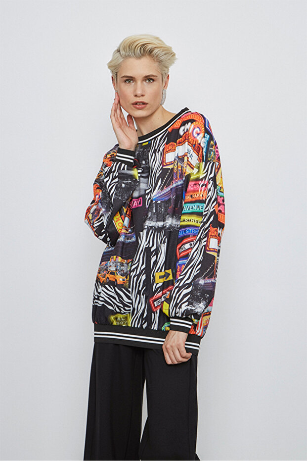 Desenli Triko Bluz - 4