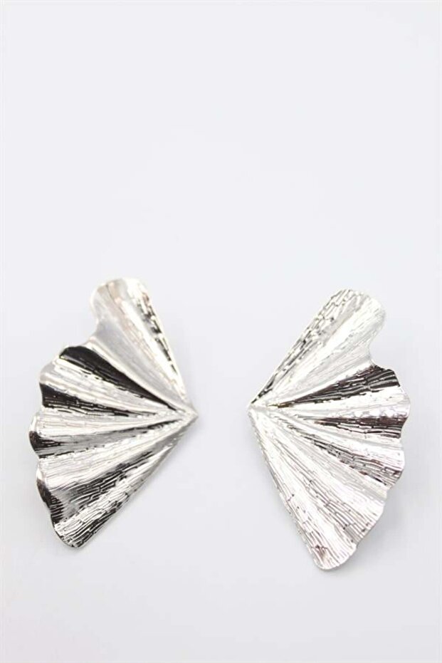 أقراط أوراق الشجر - فضية - 1