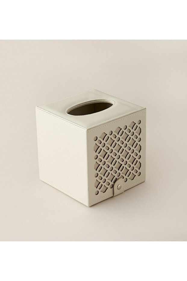 علبة مناديل مزخرفة بنقوش محفورة - 1