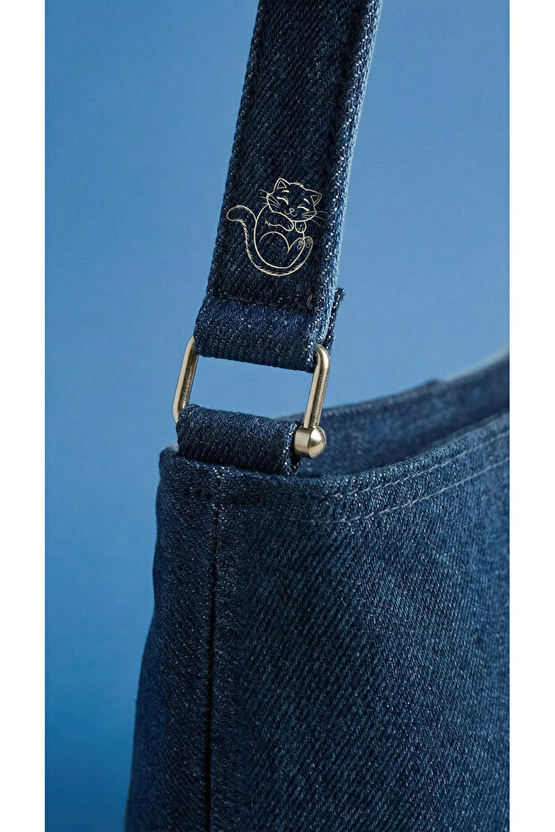Women's Denim Shoulder Bag Denim Fabric Strap Bag