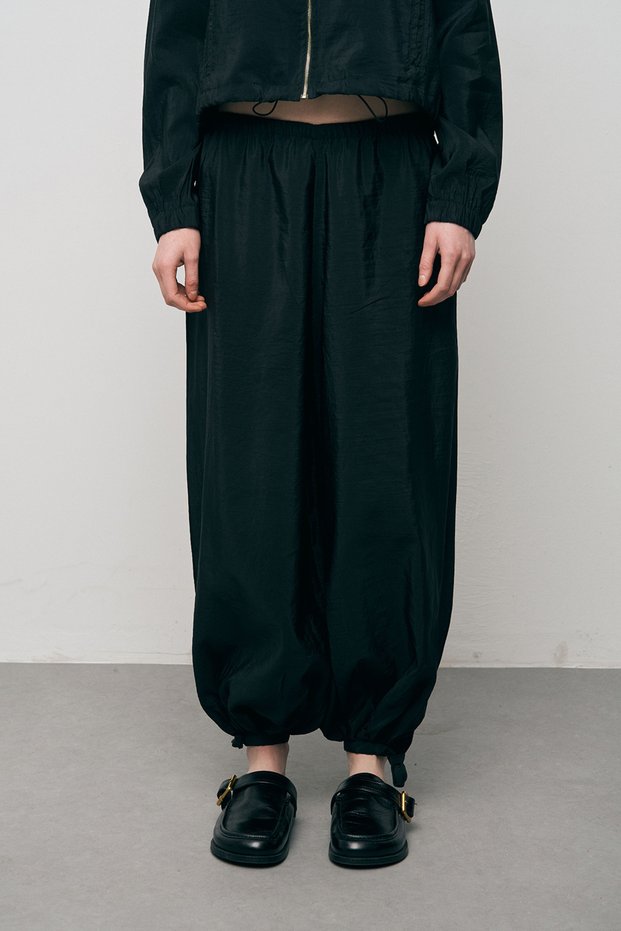 Women's Comfort Trousers with Tie Detail at the Hem and Elastic Waistband