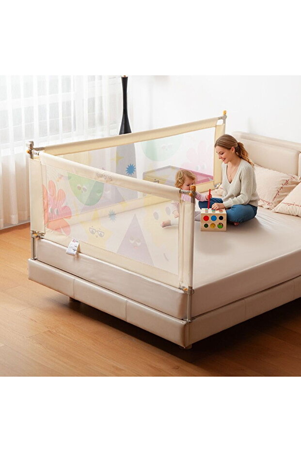 Empria bed safety barrier, Basic model, interconnectable, adjustable and sliding, 200 cm - 11
