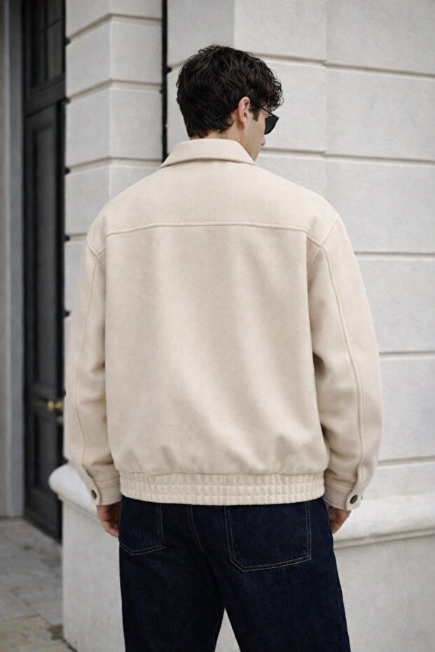 Unisex Basic Oversize Premium Kaşe Ceket - 3