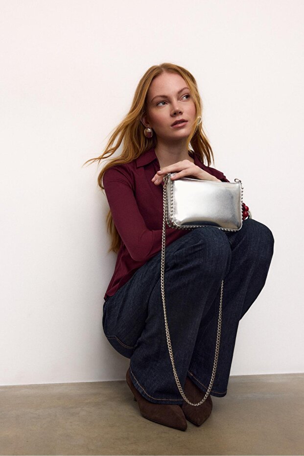 Mini boncuklu çanta - 4