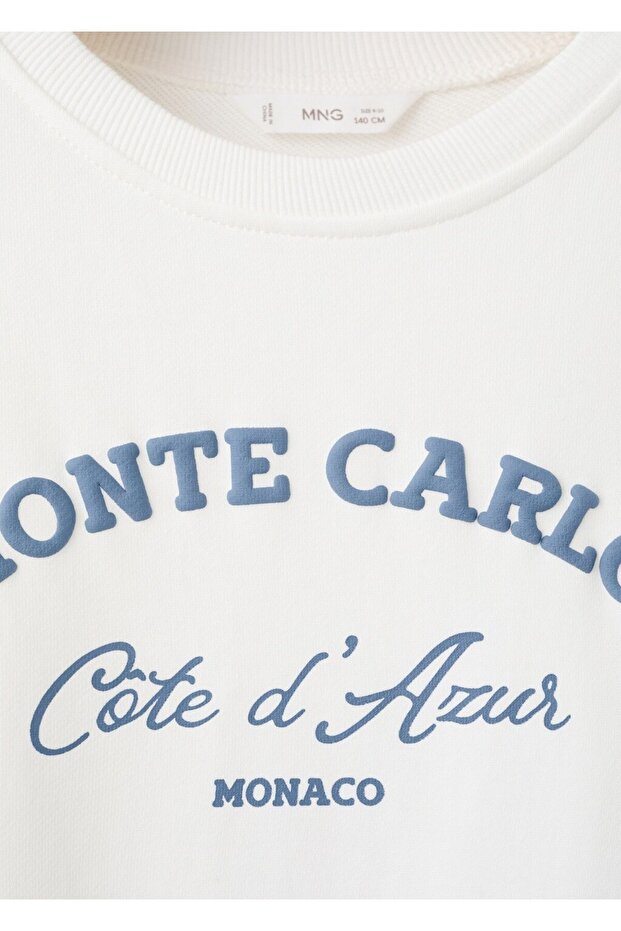 Mesajlı sweatshirt elbise - 5