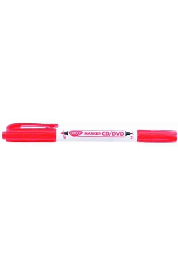 Marker CD/DVD Daco 2 Capete, Rosu - 1