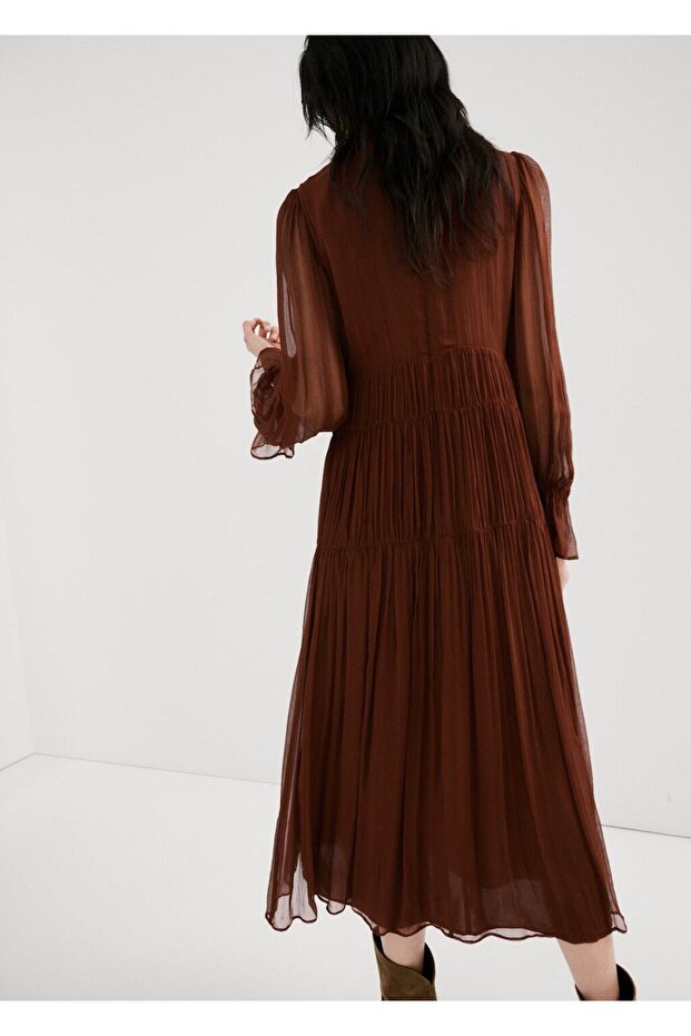 Şifon parçalı elbise - 4