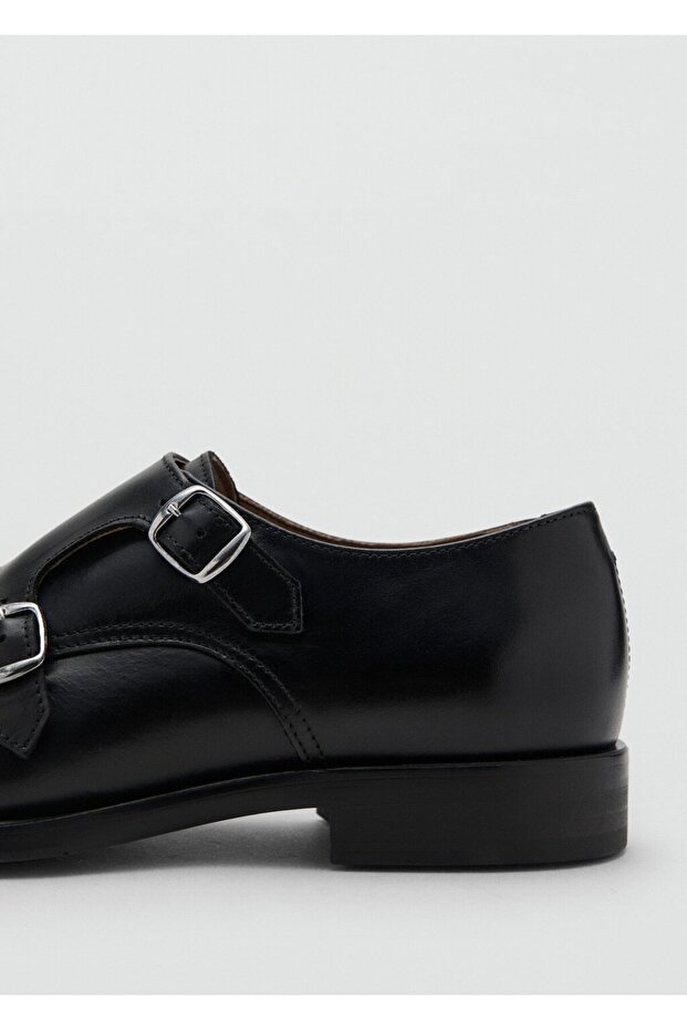 Çift tokalı deri ayakkabı - 3