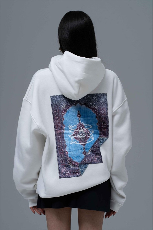 Zemli̇ya_Unisex Thick 3 Thread Kar Basic Ov Oversized a Cotton Sweatshirt Cardigan & Comfort Sda557