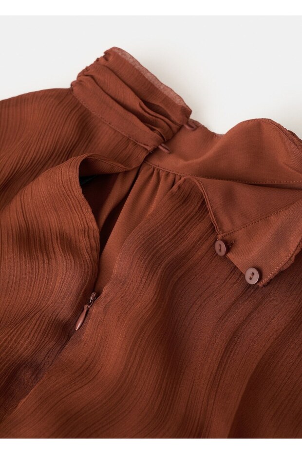 Şifon parçalı elbise - 5