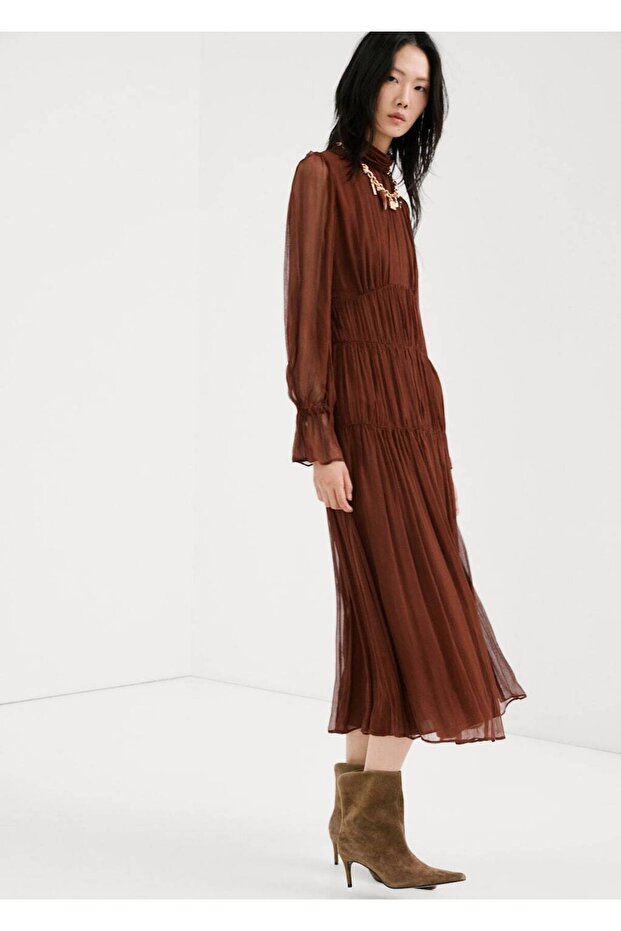 Şifon parçalı elbise - 2