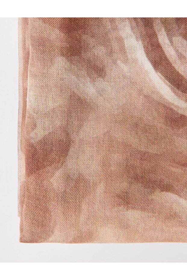 شال بنمط مموج بني اللون - 2