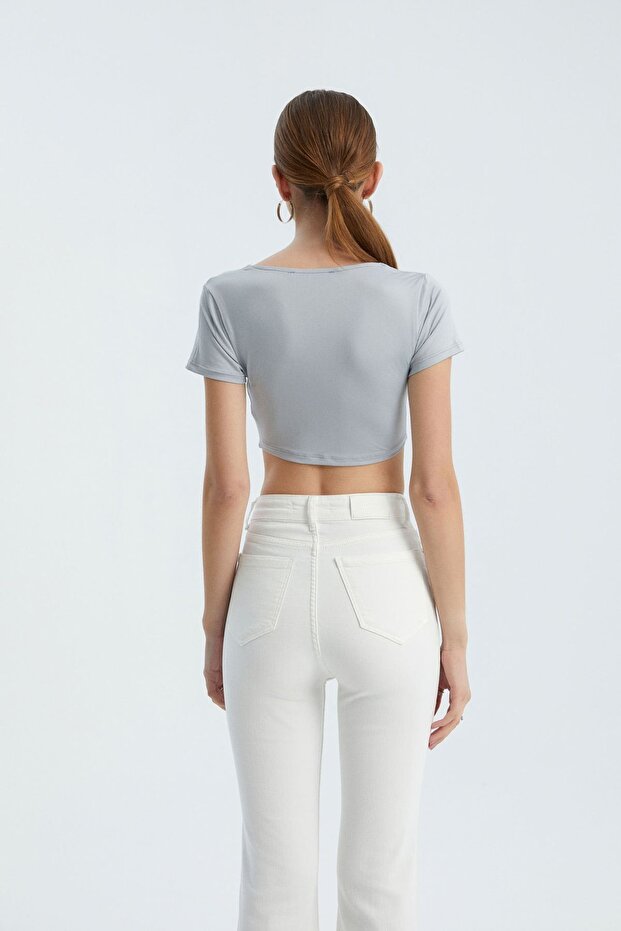 Kare Yaka Basic Crop Top - 4