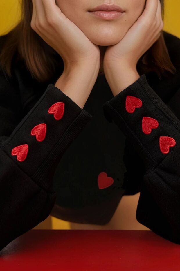 İşlemeli Pamuklu Sweatshirt - 2