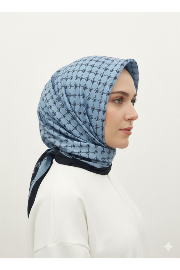 وشاح مودال فيسكوز بنمط نصي 100x100 سم