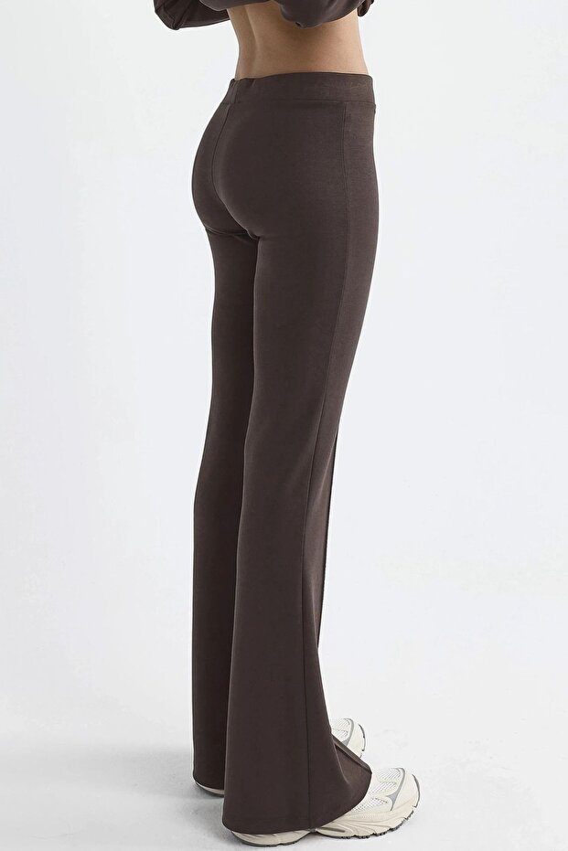 BUSEM Nervürlü Esnek Örme Flare Pantolon - 4