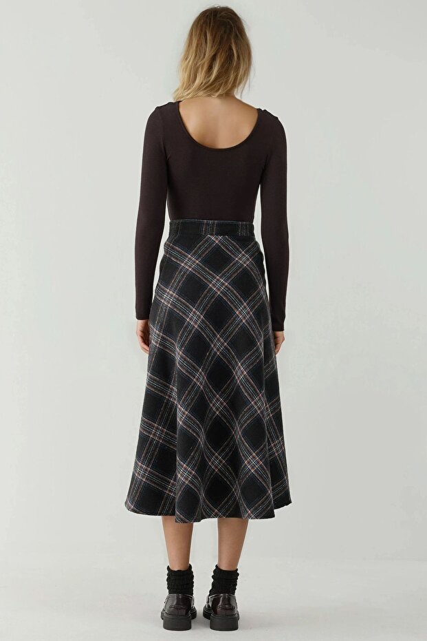 A-Form Kalın Midi Etek - 6