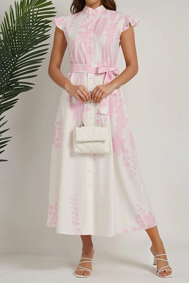 Çiçekli Uzun Elbise - 2