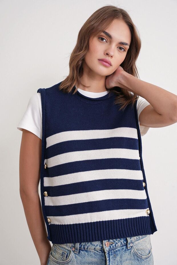 Mixray Striped Knitted Blouse