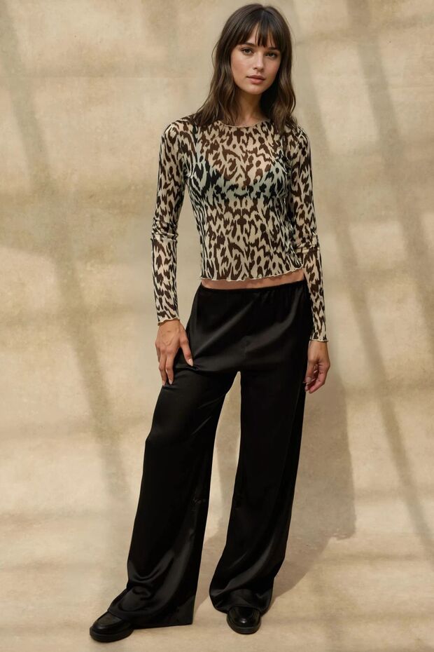 Desenli Bisiklet Yaka Top - 4