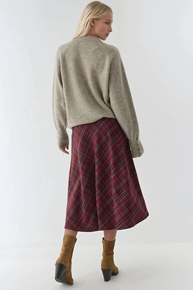 A-Form Kalın Midi Etek - 4