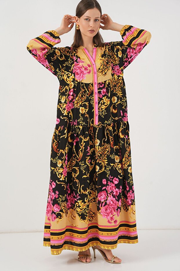 Rochie lungă modestă cu model BDART - 1