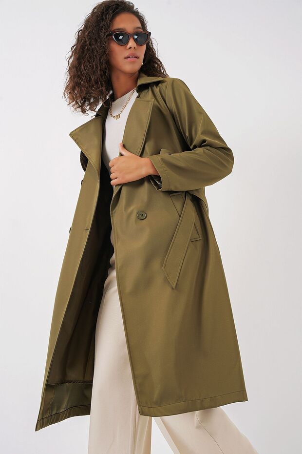 Bdart Buttoned Lined Trench Coat - 1