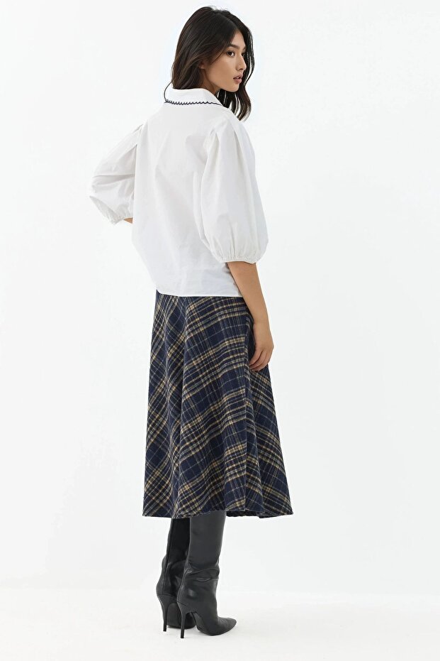 A-Form Kalın Midi Etek - 5