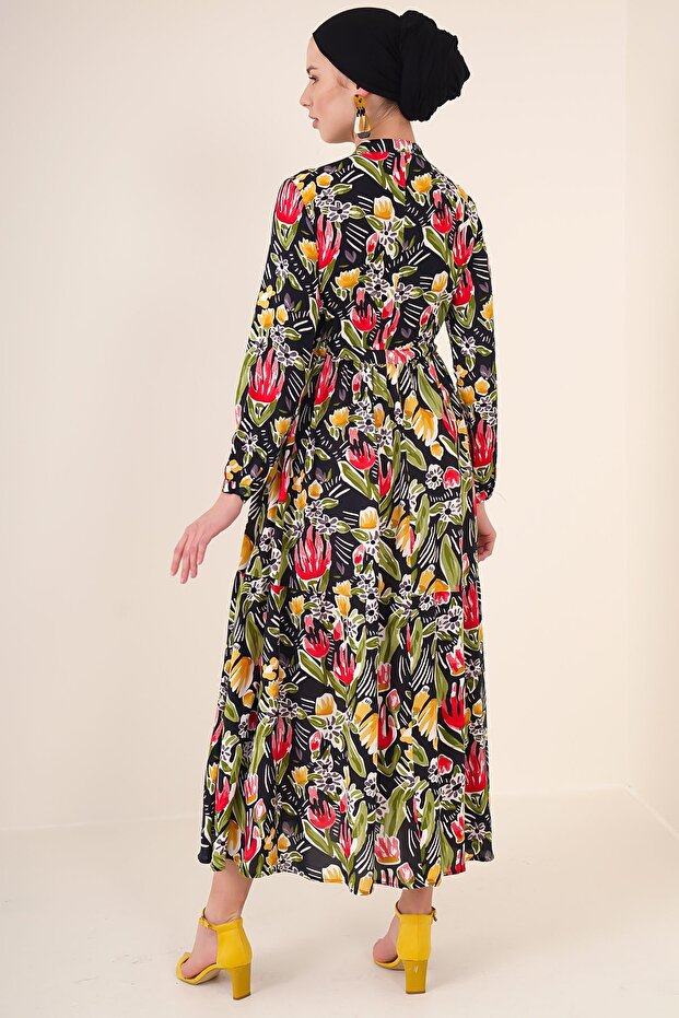 BDART patterned maxi dress with button closure - 3