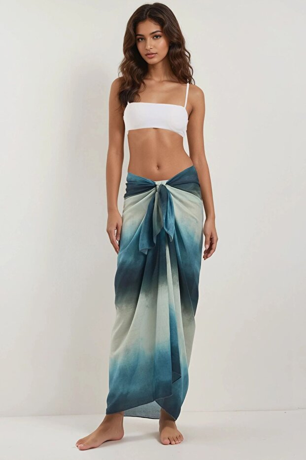 Desenli Maxi Pareo - 1