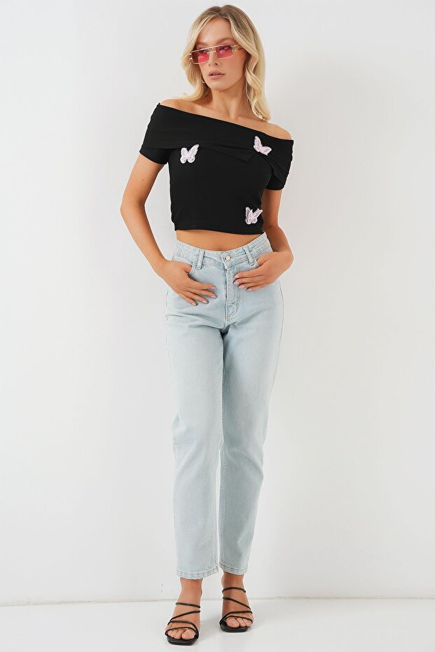 BDART İşlemeli Omuz Açık Bluz - 2