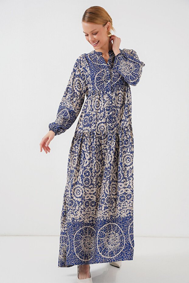 Modest dress with authentic BDART pattern - 4