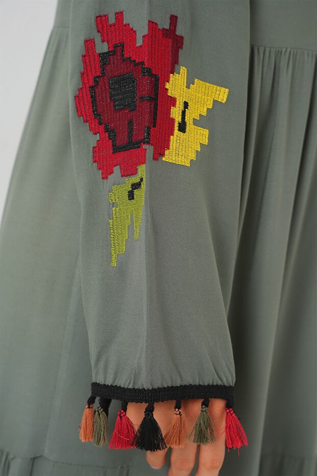 Rochie lungă brodată BDART - 8