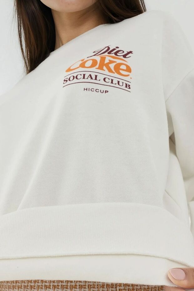 Printed round neck sweatshirt - 3