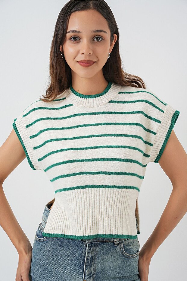 BDART Çizgili Triko Yelek - 1