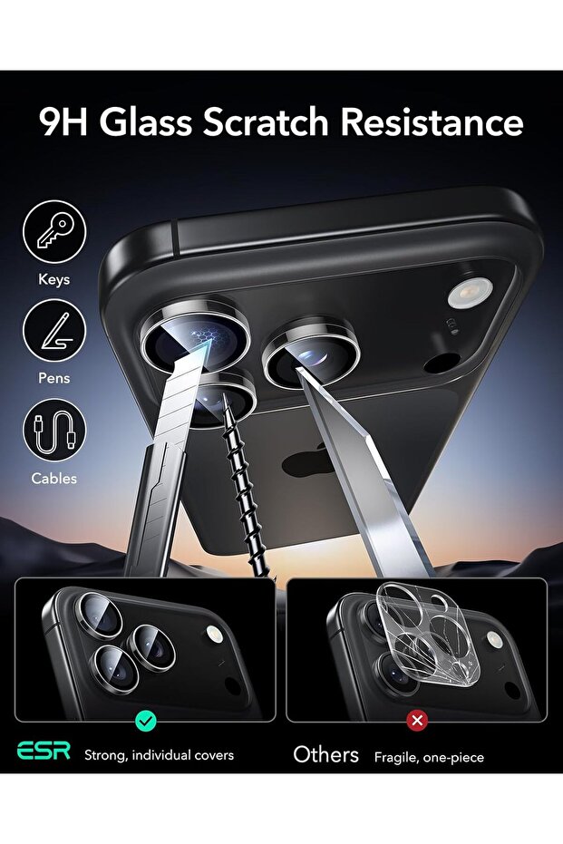 واقي عدسة الكاميرا لهاتف آيفون 16 برو ماكس - 6