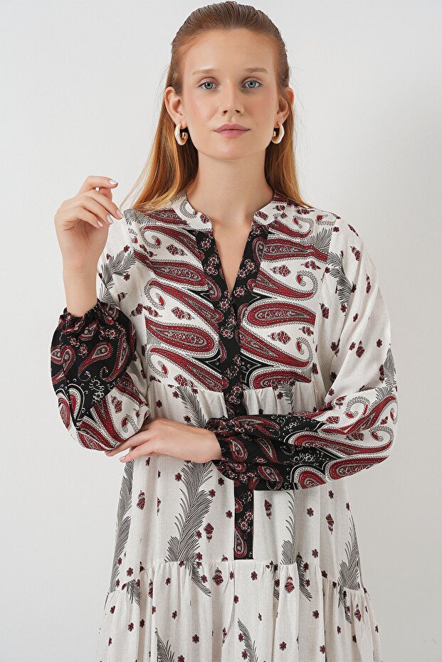 Rochie lungă modestă cu model BDART - 2