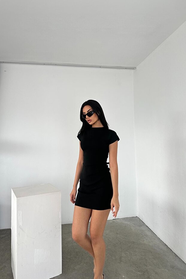 Rochie mini tricotată Mixray Basic - 3