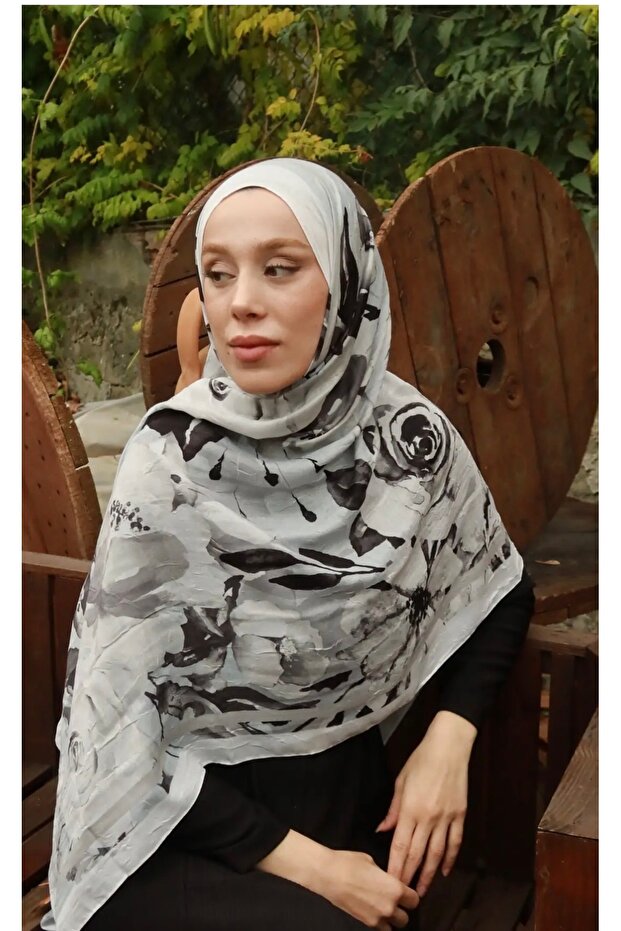 Bloom Desen Bambu Şal - 2