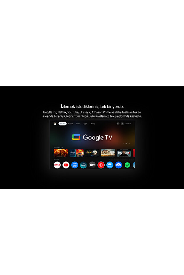 8 serisi 50" 4K UHD Google TV - A50 E 895 A Smart TV - 6