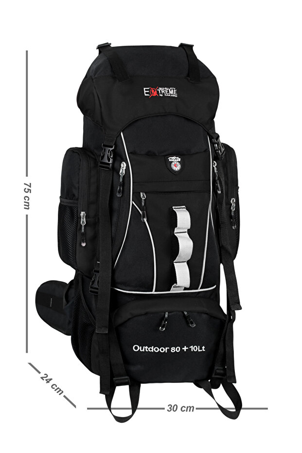 Extreme 80+10 Liter Mountaineering Backpack – Professional Backpack for Camping, Trekking, and Hiking