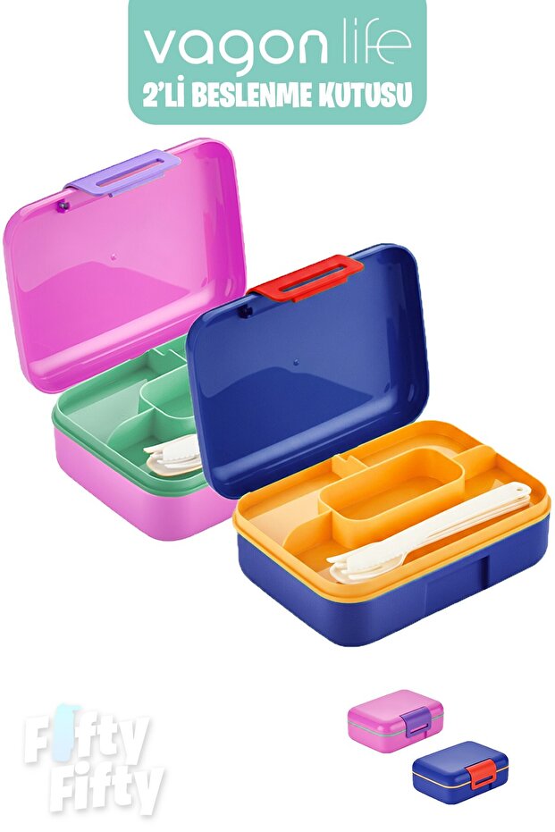 2-Piece Lunch Box (2 Pieces Will Be Sent in the Color You Choose)