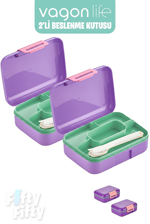 2-Piece Lunch Box (2 Pieces Will Be Sent in the Color You Choose)