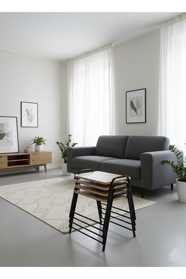 4'LÜ TEPSİ MODEL MODERN SEHPA - 3